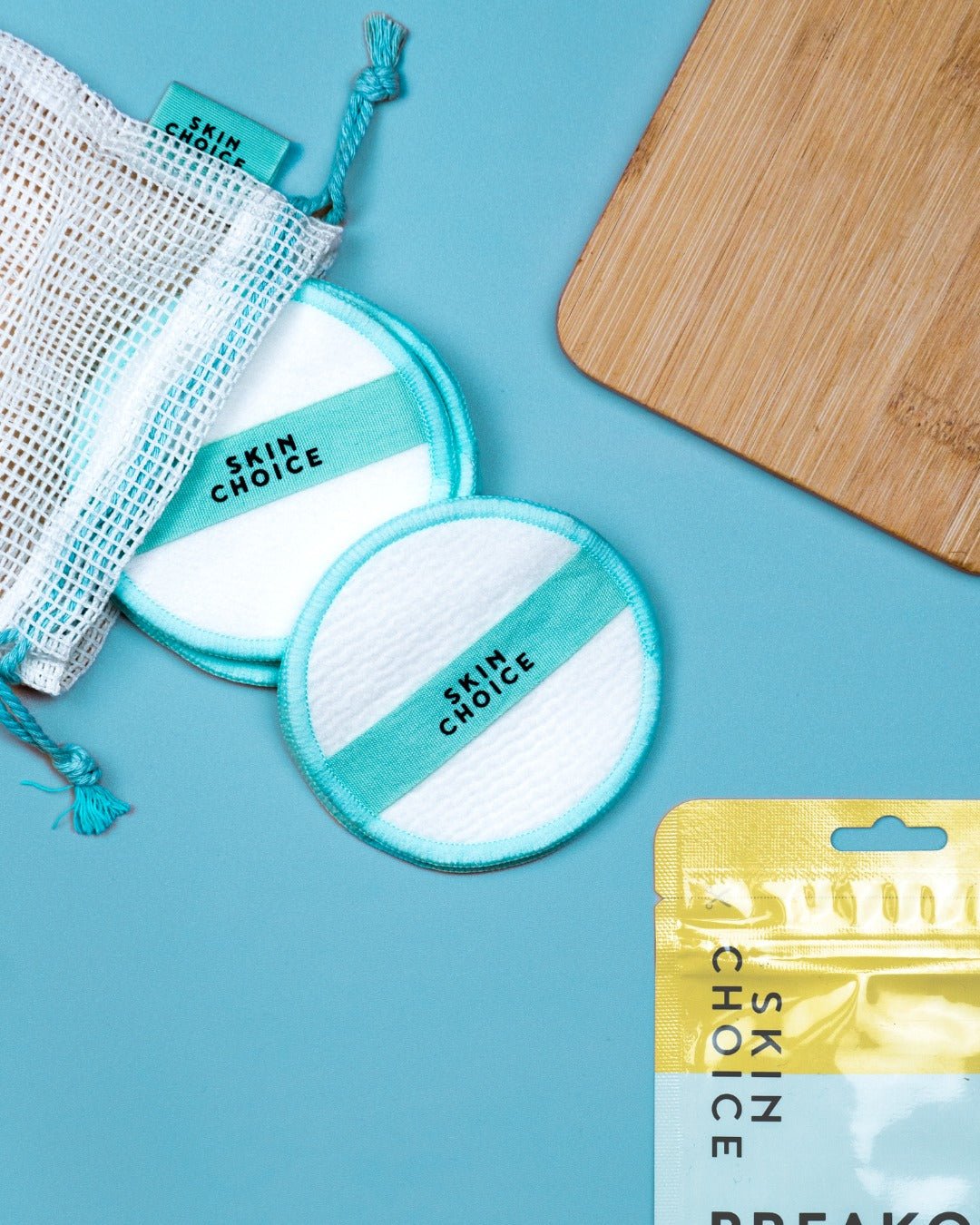 Reusable Cotton Rounds with Mesh Pouch.