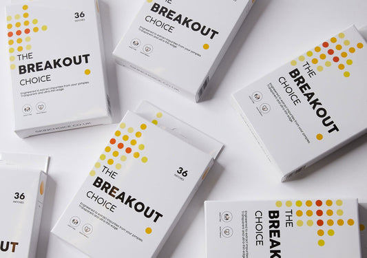 Skin Choice hydrocolloid pimple patch boxes showing the full patch range